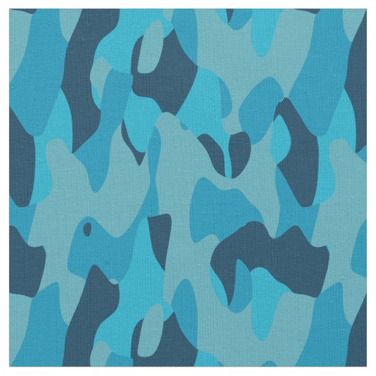 Blaues Tarnmuster abstrakt Stoff (Nahaufnahme)