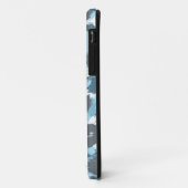 Blaues Tarnmuster Case-Mate iPhone Hülle (Hinten/Links)