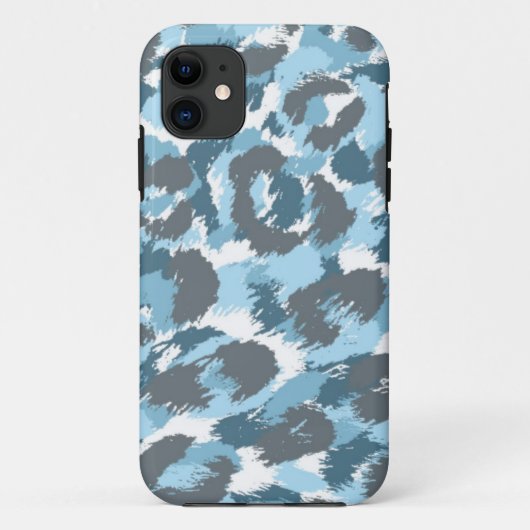 Blaues Tarnmuster Case-Mate iPhone Hülle (Rückseite)