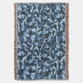 Blaues Tarnmuster Decke (Vorderseite Vertikal)