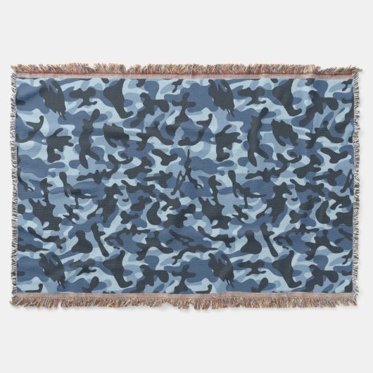 Blaues Tarnmuster Decke (Vorderseite)