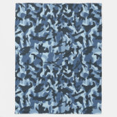 Blaues Tarnmuster Fleecedecke (Vorderseite)