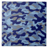 Blaues Tarnmuster Fliese (Vorderseite)