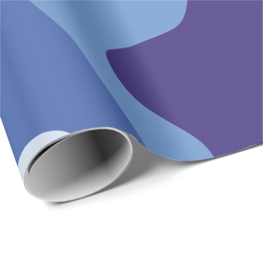 Blaues Tarnmuster Geschenkpapier (Rolleneckpunkt)