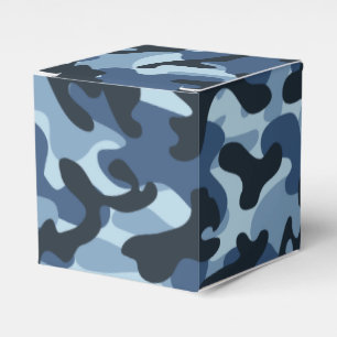 Blaues Tarnmuster   Geschenkschachtel