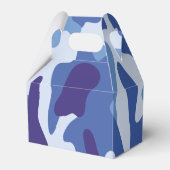 Blaues Tarnmuster Geschenkschachtel (Vorderseite)