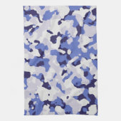 Blaues Tarnmuster Handtuch (Vertikal)