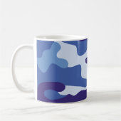 Blaues Tarnmuster Kaffeetasse (Links)