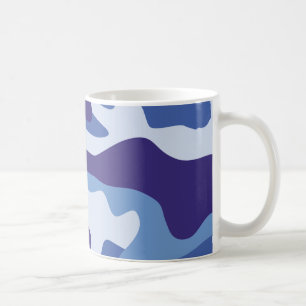 Blaues Tarnmuster Kaffeetasse