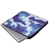 Blaues Tarnmuster Laptopschutzhülle (Vorne Knopf)
