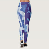 Blaues Tarnmuster Leggings (Rückseite)