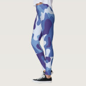 Blaues Tarnmuster Leggings (Links)