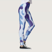 Blaues Tarnmuster Leggings (Rechts)