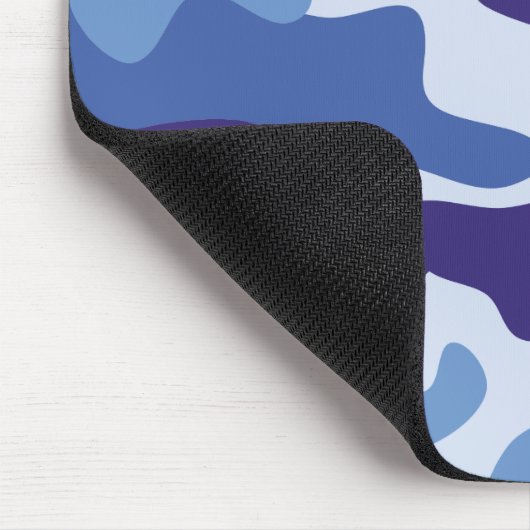 Blaues Tarnmuster Mousepad (Ecke)