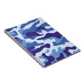 Blaues Tarnmuster Notizblock (Rechte Seite)