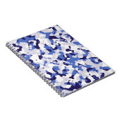 Blaues Tarnmuster Notizblock (Rechte Seite)