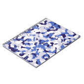 Blaues Tarnmuster Notizblock (Linke Seite)