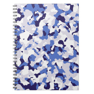 Blaues Tarnmuster Notizblock