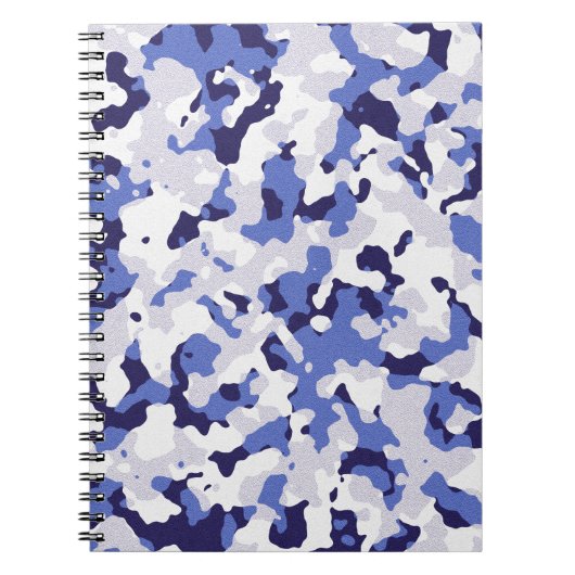 Blaues Tarnmuster Notizblock (Vorderseite)