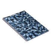 Blaues Tarnmuster Notizblock (Rechte Seite)