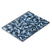 Blaues Tarnmuster Notizblock (Linke Seite)