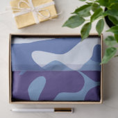Blaues Tarnmuster Seidenpapier (Geschenk)
