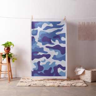 Blaues Tarnmuster Stoff
