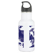 Blaues Tarnmuster Trinkflasche (Rückseite)