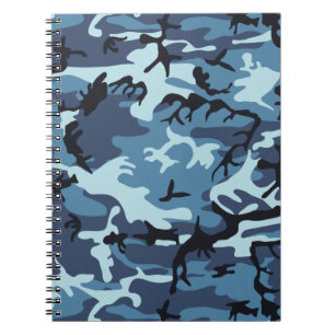 Blaues Tarnungs-Notizbuch Notizblock