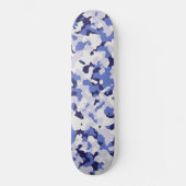 Blaues Tarnungsmuster Skateboard (Vorderseite)