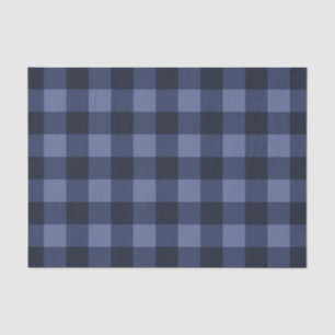 Blaues Tartan-Karo-Musterdruck Seidenpapier