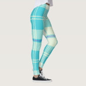 Blaues Tartan-Muster Leggings (Rechts)