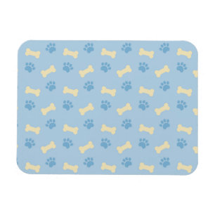 Blaues Tatzen-Druck-Knochen-Muster Magnet