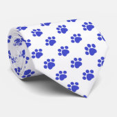 Blaues Tatzen-Druck-Muster Krawatte (Gerollt)