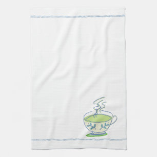 Blaues Teacup-Tee-Tuch Geschirrtuch