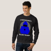 Blaues Team Cybersicherheit Hacking Ethischer Hack Sweatshirt (Vorne ganz)