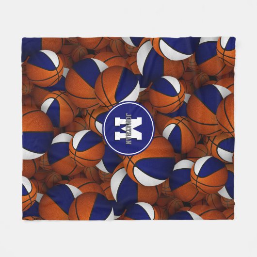 Blaues Team Fleecedecke (Vorderseite (Horizontal))