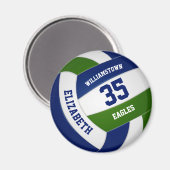 Blaues Team im Volleyballclub Magnet (Vorderseite/Rückseite)