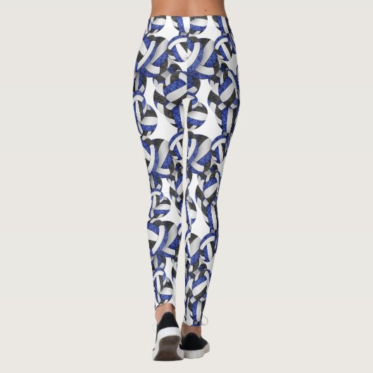 Blaues Team Leggings (Rückseite)