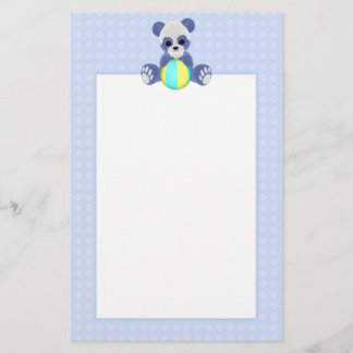 Blaues Teddybär-Briefpapier Briefpapier