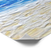 Blaues Textur-Strand-Kunstposter  Poster (Ecke)