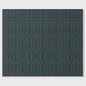 Blaues texturiertes Diamantmuster Geschenkpapier (Flach)