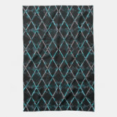 Blaues texturiertes Diamantmuster Handtuch (Vertikal)