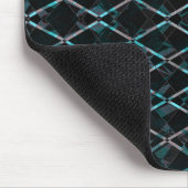 Blaues texturiertes Diamantmuster Mousepad (Ecke)