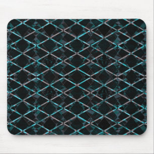 Blaues texturiertes Diamantmuster Mousepad