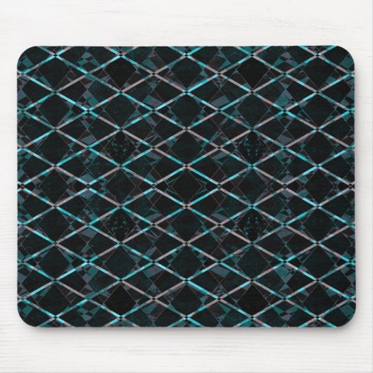 Blaues texturiertes Diamantmuster Mousepad (Vorne)