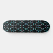 Blaues texturiertes Diamantmuster Skateboard (Horizontal)