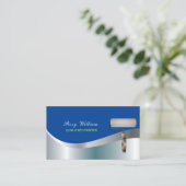 Blaues Thema Beruflicher Maler Visitenkarte (Stehend Vorderseite)