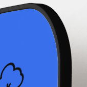 Blaues Thema Geburtstagsparty Pickleball Paddle (Linke Seite)
