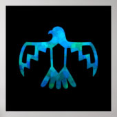 Blaues Thunderbird-Poster Poster (Vorne)